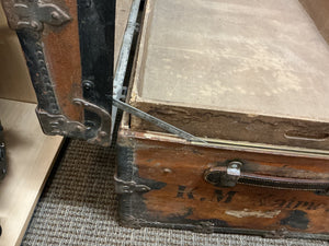 Antique Crouch & Fitzgerald New York Steamer Trunk with Interior Tray, c. 1900 – 40" x 24" x 17"H