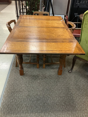 Oak Draw Leaf / Expandable Dining Set (table + 4 chairs) 