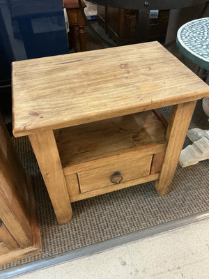 Rustic Open Shelf End Table 24x16x24