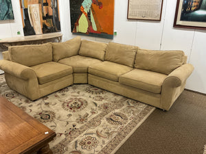 Pottery Barn Microsuede Pearce Sectional  Sofa 8’6” x  6’3”