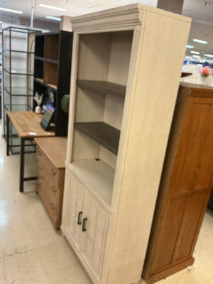 Aspenhome Aged Ivory Hard Wood Shelving Unit, 32" x 15" x 76"
