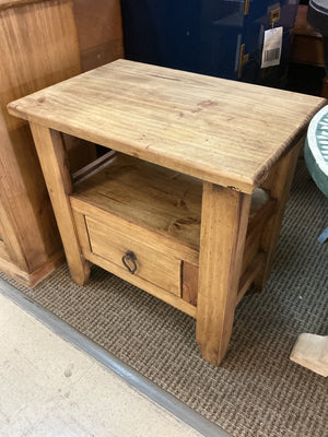 Rustic Open Shelf End Table 24x16x24