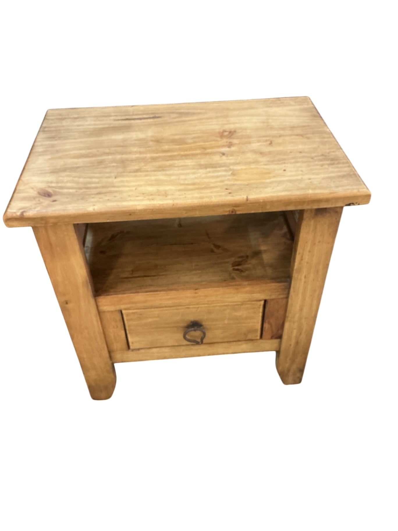 Rustic Open Shelf End Table 24x16x24