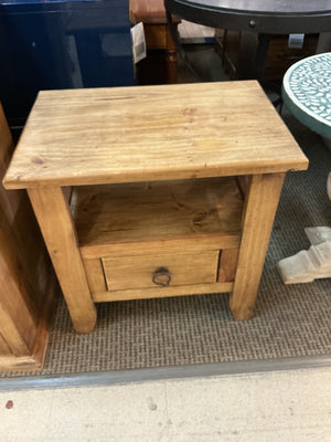 Rustic Open Shelf End Table 24x16x24