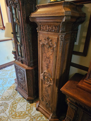 COLLECTED French Antique Carved Oak Pilasters PAIR (Hollow?) 18th - 20th Century H61 x W22 x D13