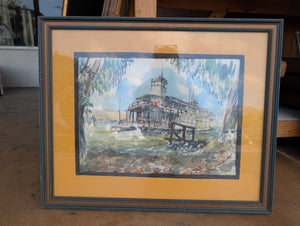 Arthur Skinner (American, 20th Century) – Riverboat, 1968, Ink & Watercolor