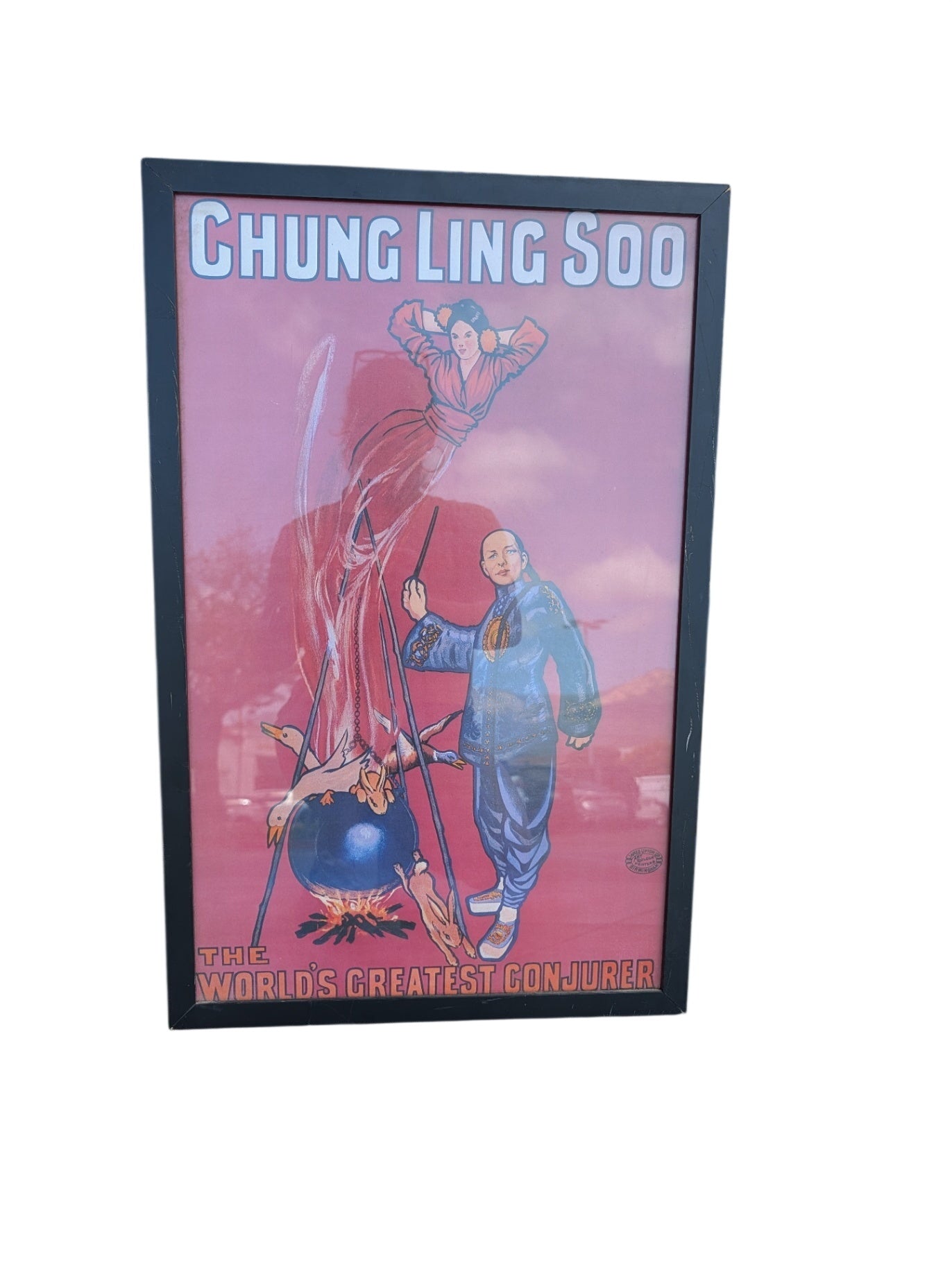 COLLECTED Framed Vintage-Style Reproduction Poster “The World’s Greatest Conjurer” Chung Ling Soo (19x23)
