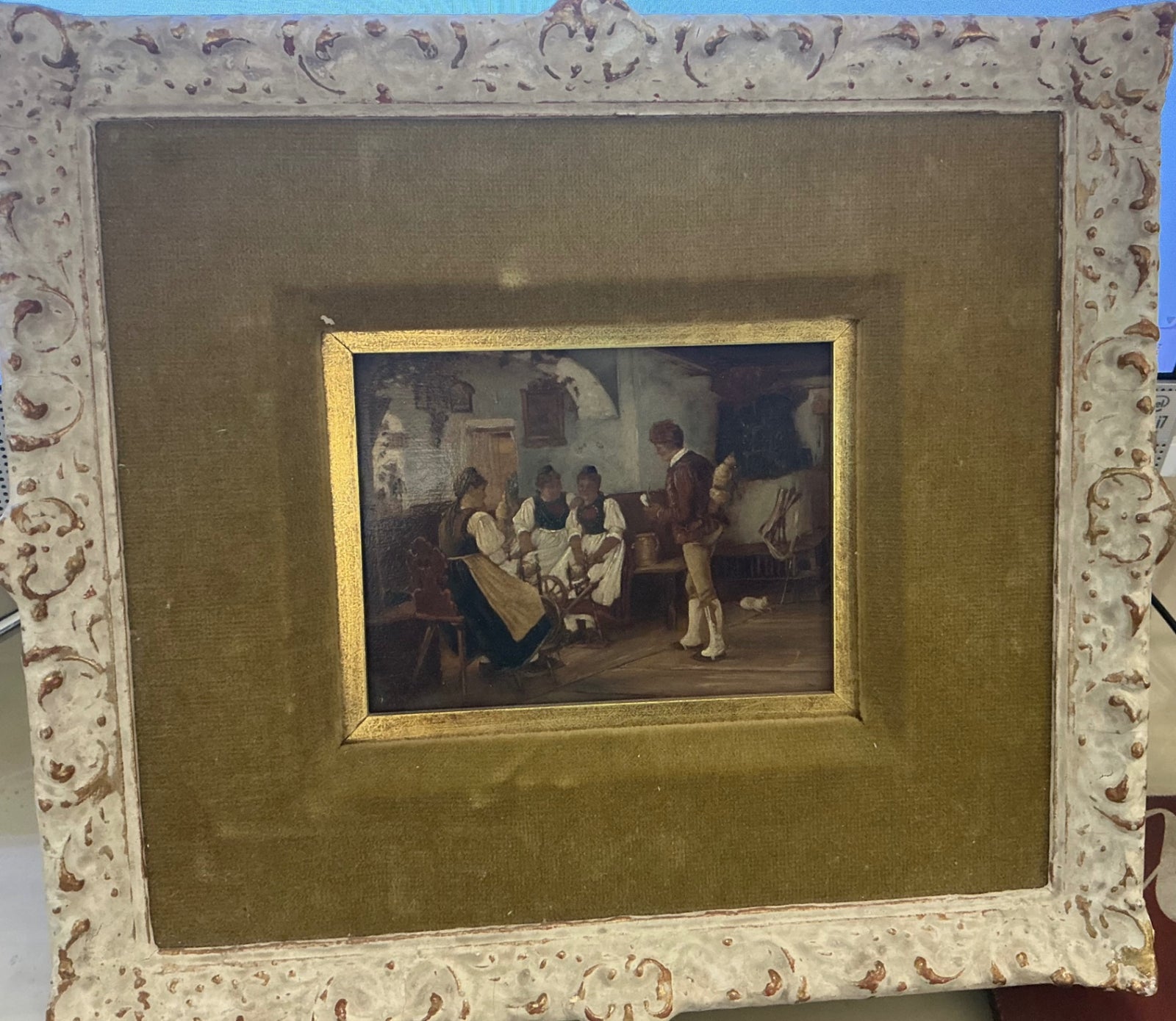Attributed to ”Ludwig Bloom Siebert Oil On Wood "Bad Joke" 11"*9.5"