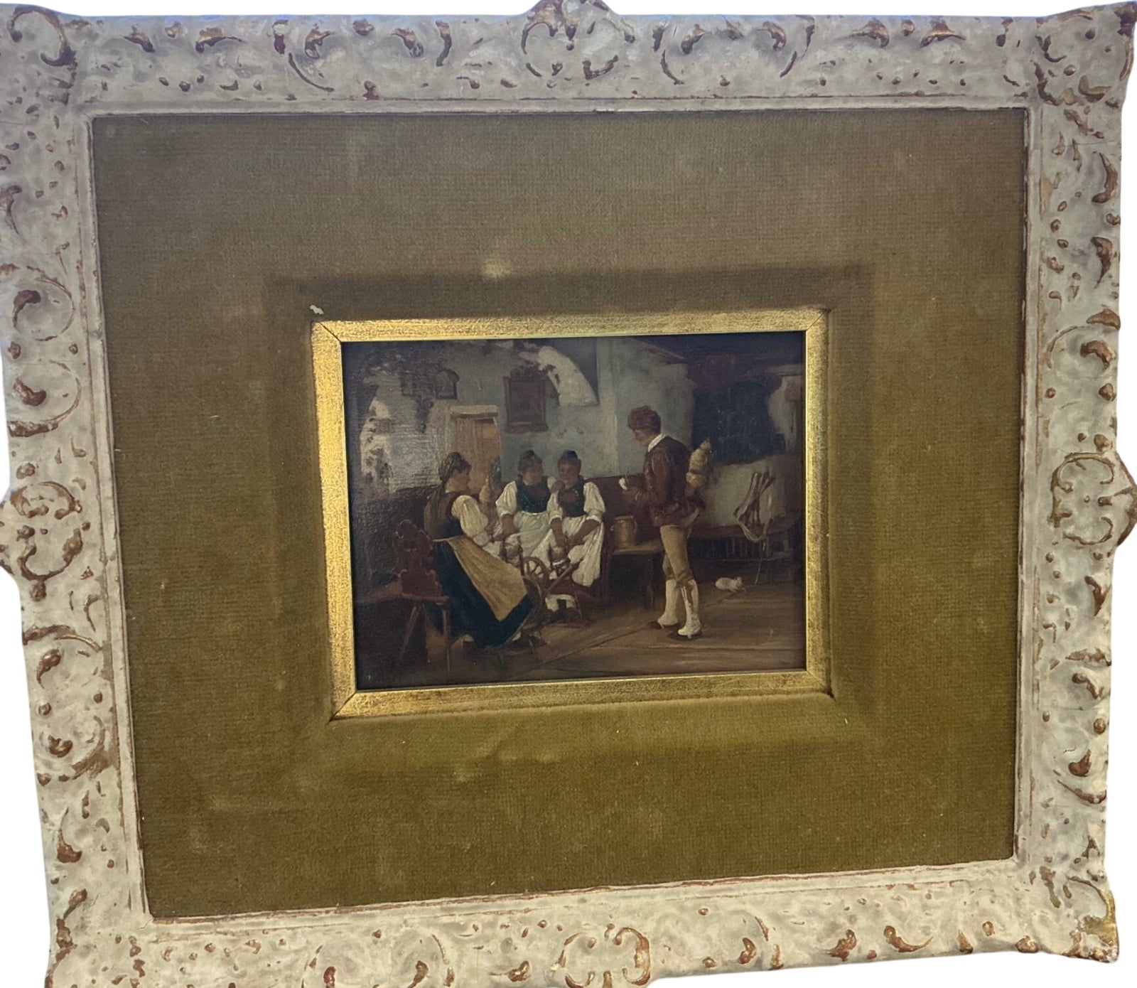 Attributed to ”Ludwig Bloom Siebert Oil On Wood "Bad Joke" 11"*9.5"