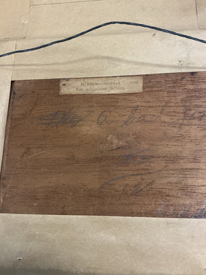 Attributed to ”Ludwig Bloom Siebert Oil On Wood "Bad Joke" 11"*9.5"