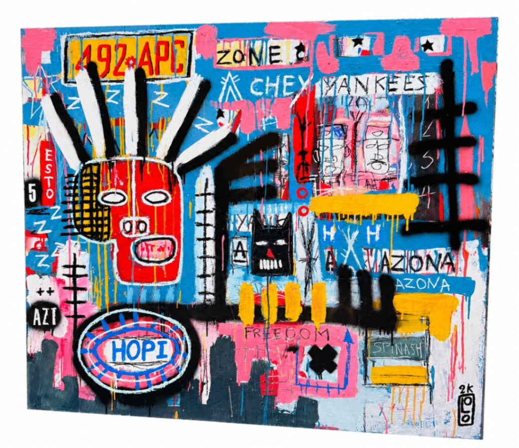 Lorenzo Boldy "Azona" Jan 2000  Multi Colored Abstract 48 in. x 43 in.
