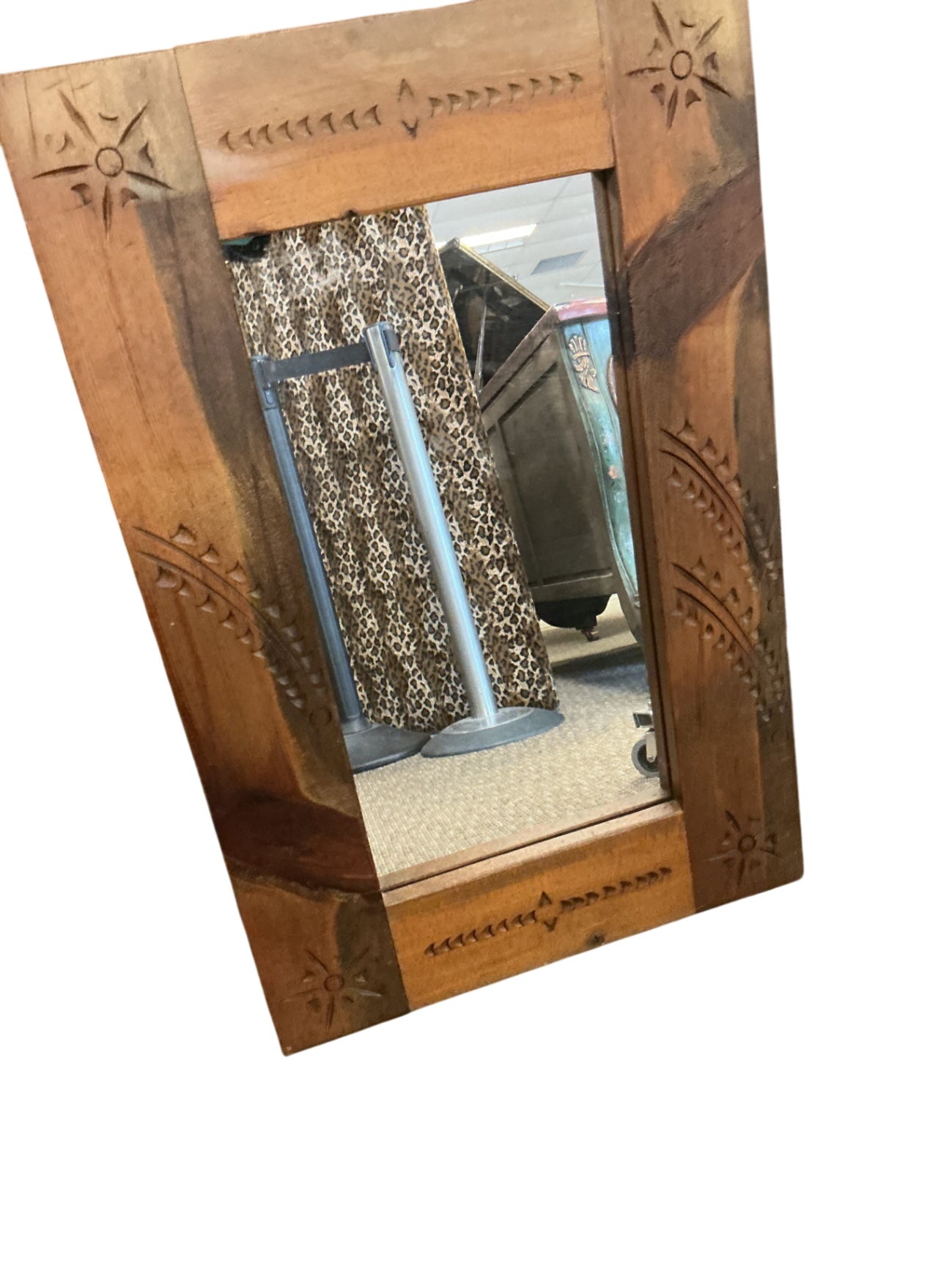 Carved Wooden Wall Mirror 20x30