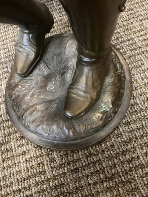 Bronze Statue of Western Cowboy 35" H