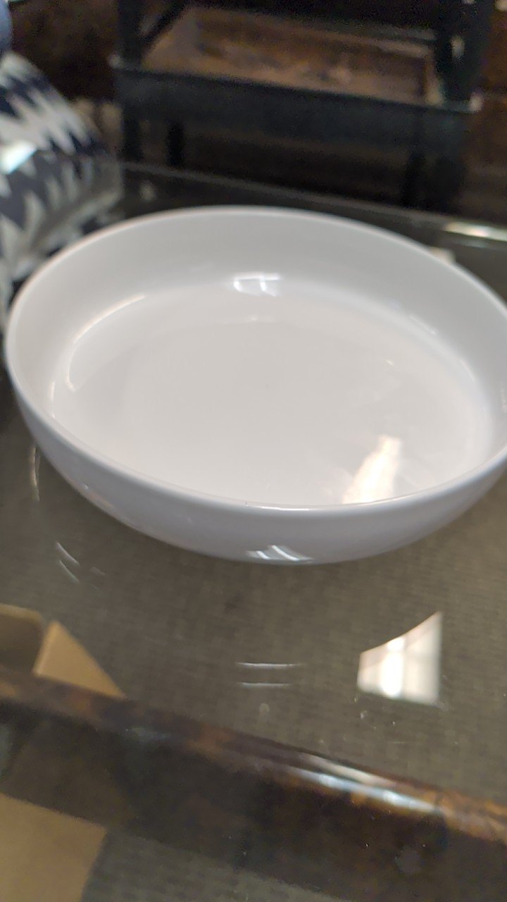 NEEDS APPROVAL Threshold Stoneware White Dish w/ Raised Edge