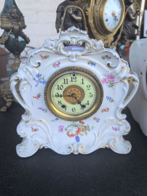 porcelain mantel clock,