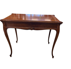 Louis XV Style Figured Wood Occasional Table 37 x 25 1/2 x 29
