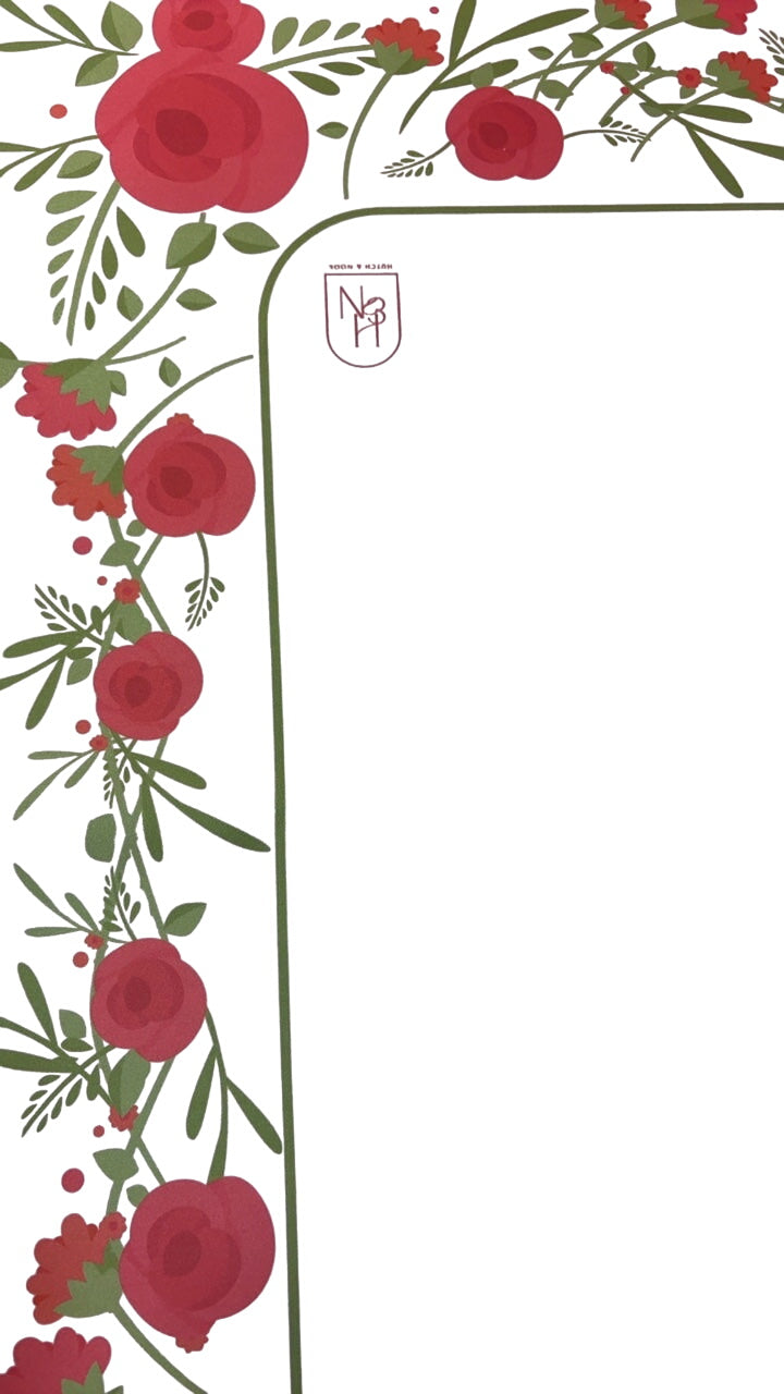 Hutch & Nook Pink Floral Mahjong Game Mat