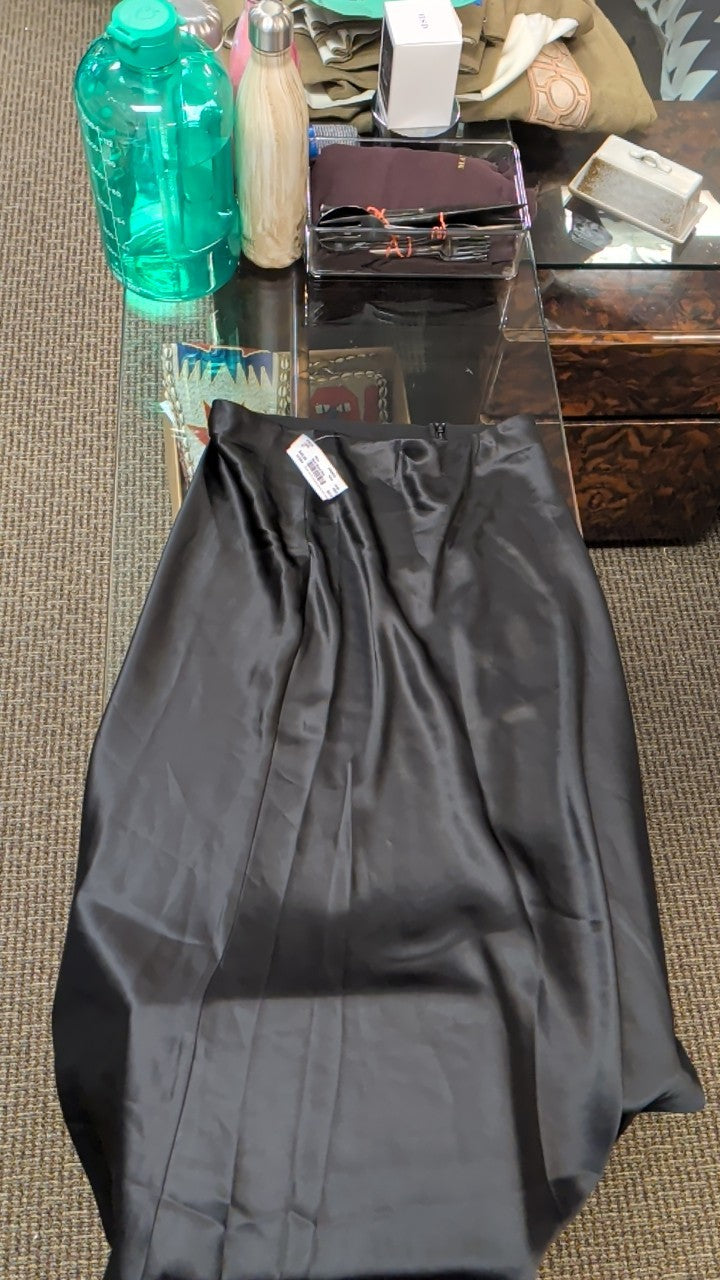 NEEDS APPROVAL COMMENSE Black Silk Like Pencil Skirt XL