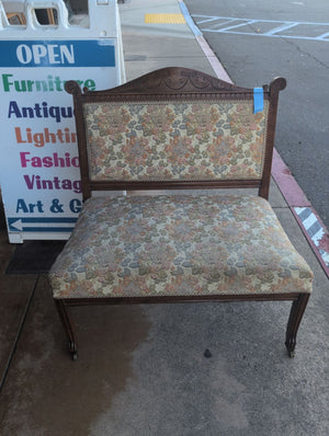 Vintage  Armless Settee 34”W