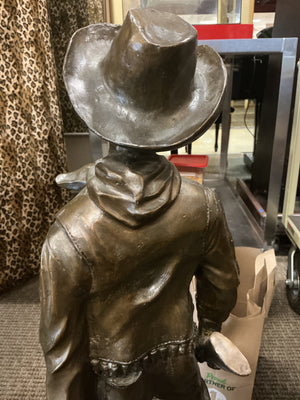 Bronze Statue of Western Cowboy 35" H