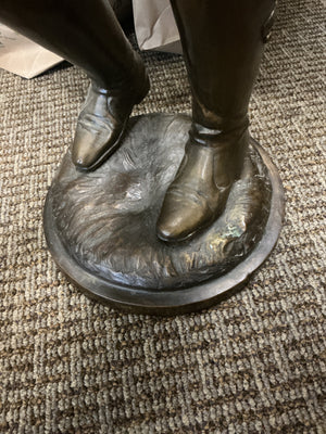 Bronze Statue of Western Cowboy 35" H