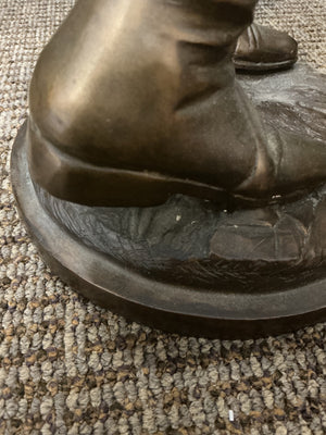 Bronze Statue of Western Cowboy 35" H