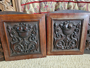 French carved panel, renaissance revival, walnut Walnut French walnut / noyer