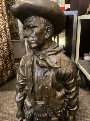 Bronze Statue of Western Cowboy 35" H