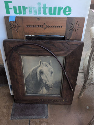 vintage framed print titled "A Noble Charger"