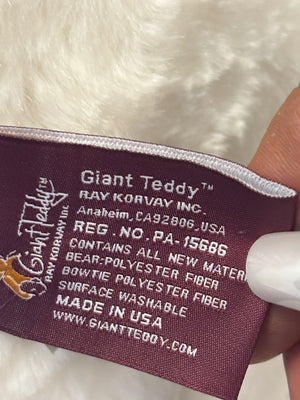 GIANT TEDDY White By Ray Korvay Inc. 28” x 28”