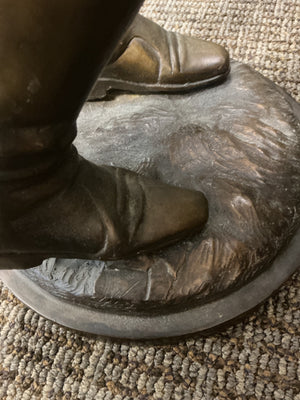 Bronze Statue of Western Cowboy 35" H