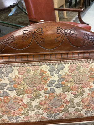 Vintage  Armless Settee 34”W
