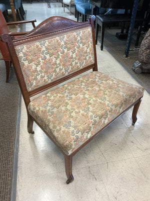Vintage  Armless Settee 34”W