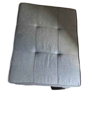 Dark Gray Tufted Convertible 4 In 1 Ottoman Chair Lounge Sofa Twin Bed With Pillow 34” x 25.5”