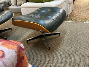 Authentic Herman Miller Eames 670 Lounge Chair & 671 Ottoman – Evergreen Leather & Molded Plywood