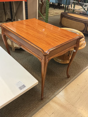 Louis XV Style Figured Wood Occasional Table 37 x 25 1/2 x 29