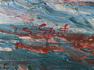 Sailboat oil painting