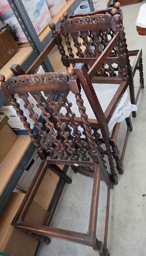 Set of 6 James Phillips Barley Twist Dining Chairs