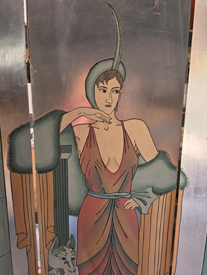 Art Deco Folding Screen Wood
