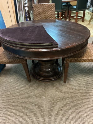 Round Oak 48" Round Pedestal Dining Table
