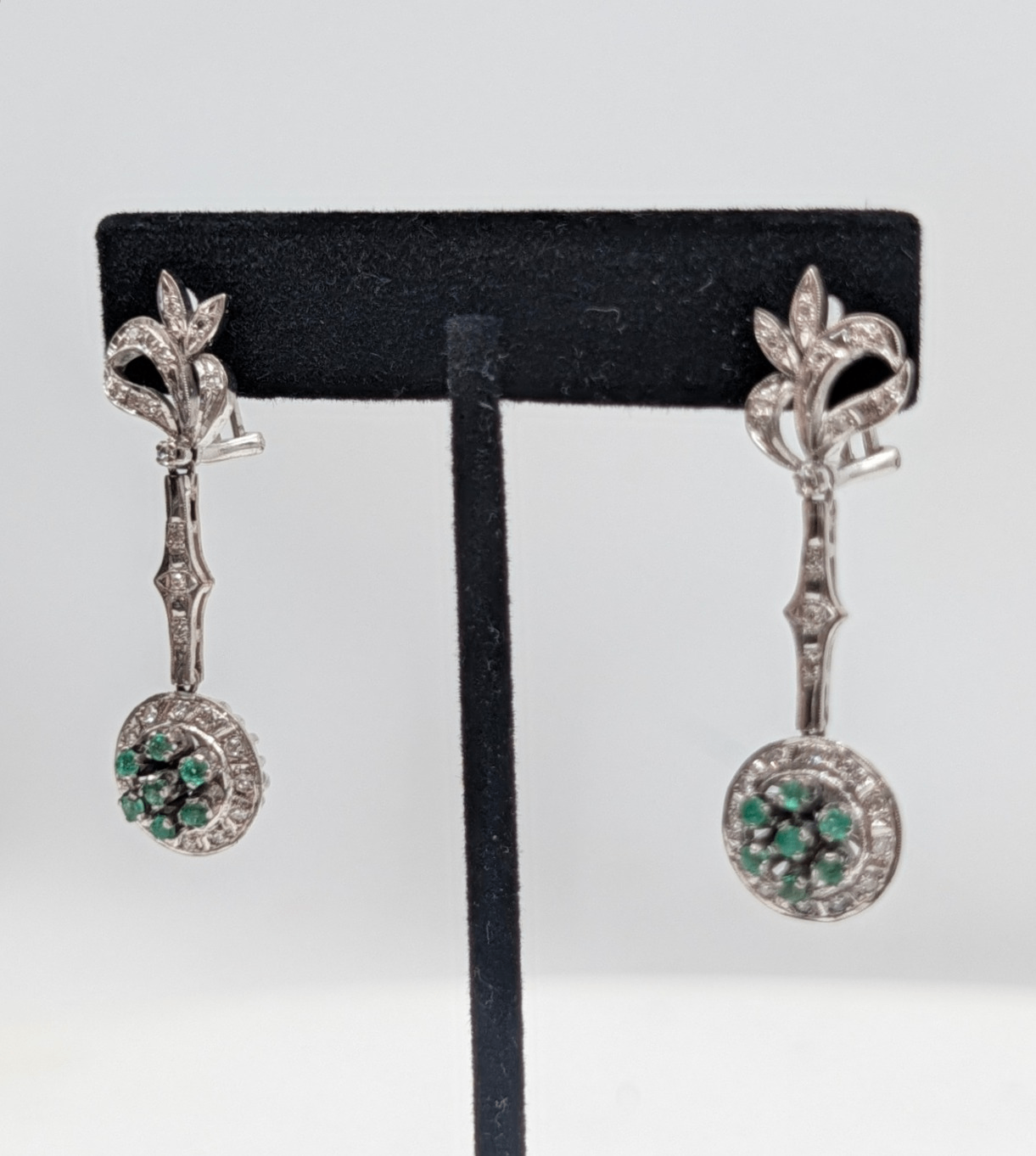 Earrings AG, PD, AU Diamonds & Emeralds