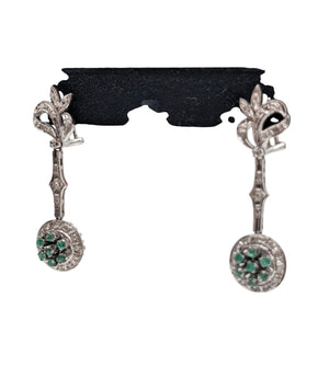 Earrings AG, PD, AU Diamonds & Emeralds