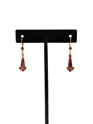 Earrings 18k Yellow Gold w/ Garnets