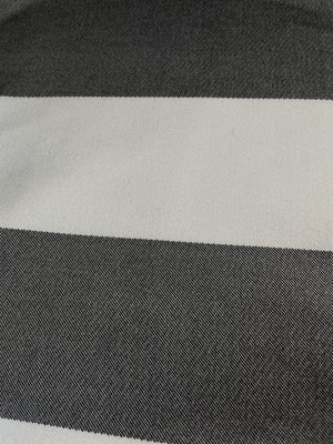 Satin Ribbon Stripe - Alabaster/Ink