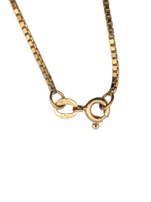 Necklace 18k Yellow Gold Box Chain 22"