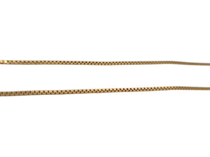 Necklace 18k Yellow Gold Box Chain 22"