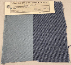 Satin Ribbon Stripe - Blu Navale