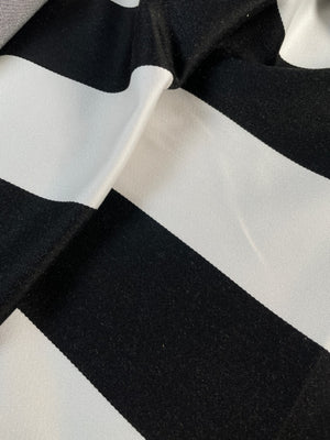 Satin Ribbon Stripe - Alabaster/Ink