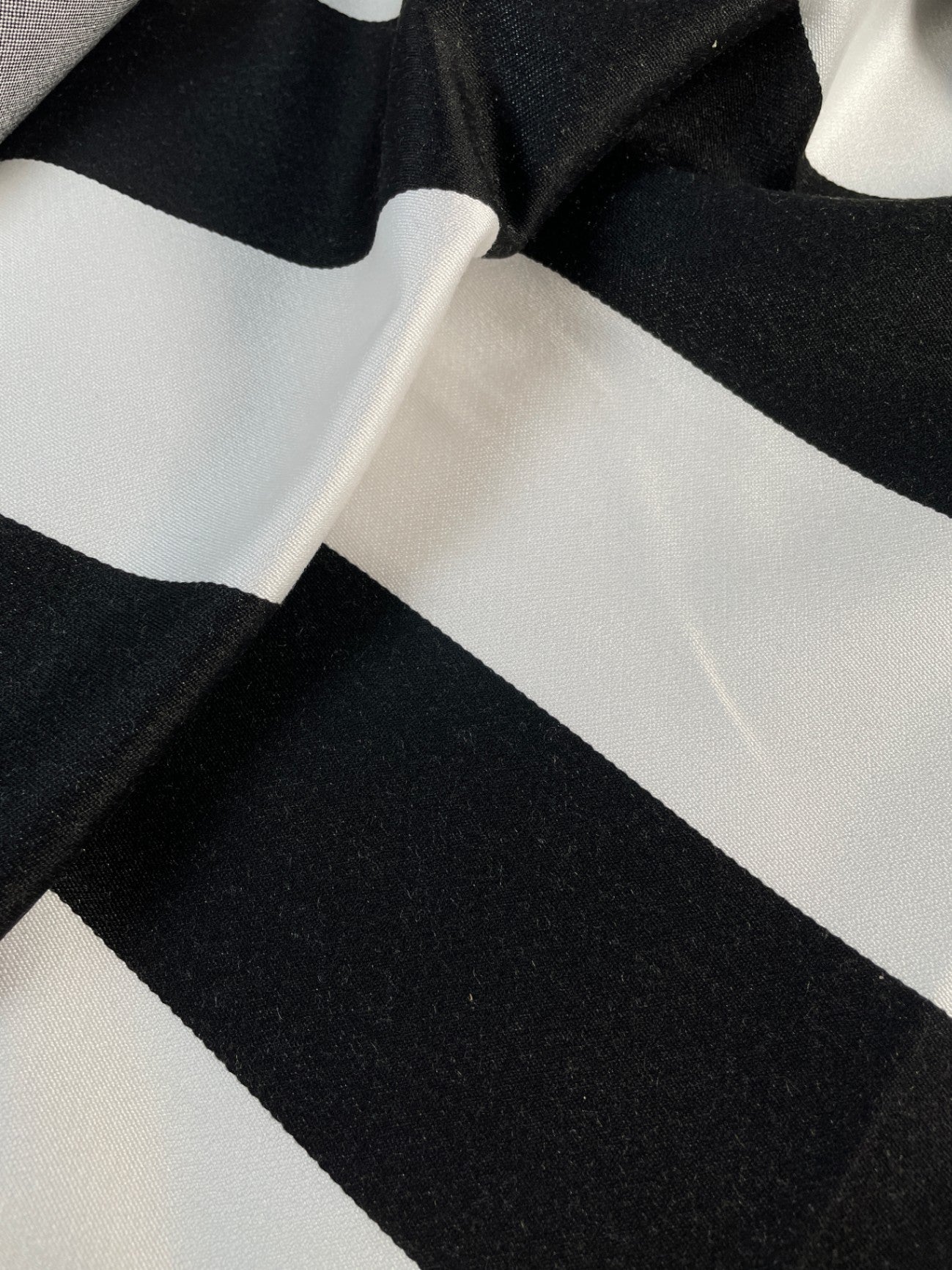 Satin Ribbon Stripe - Alabaster/Ink