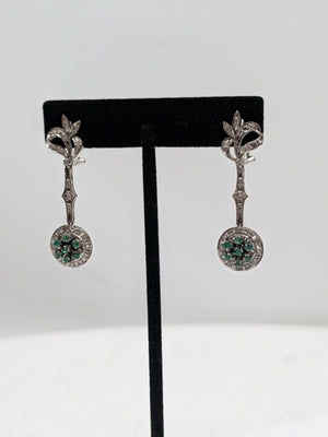 Earrings AG, PD, AU Diamonds & Emeralds